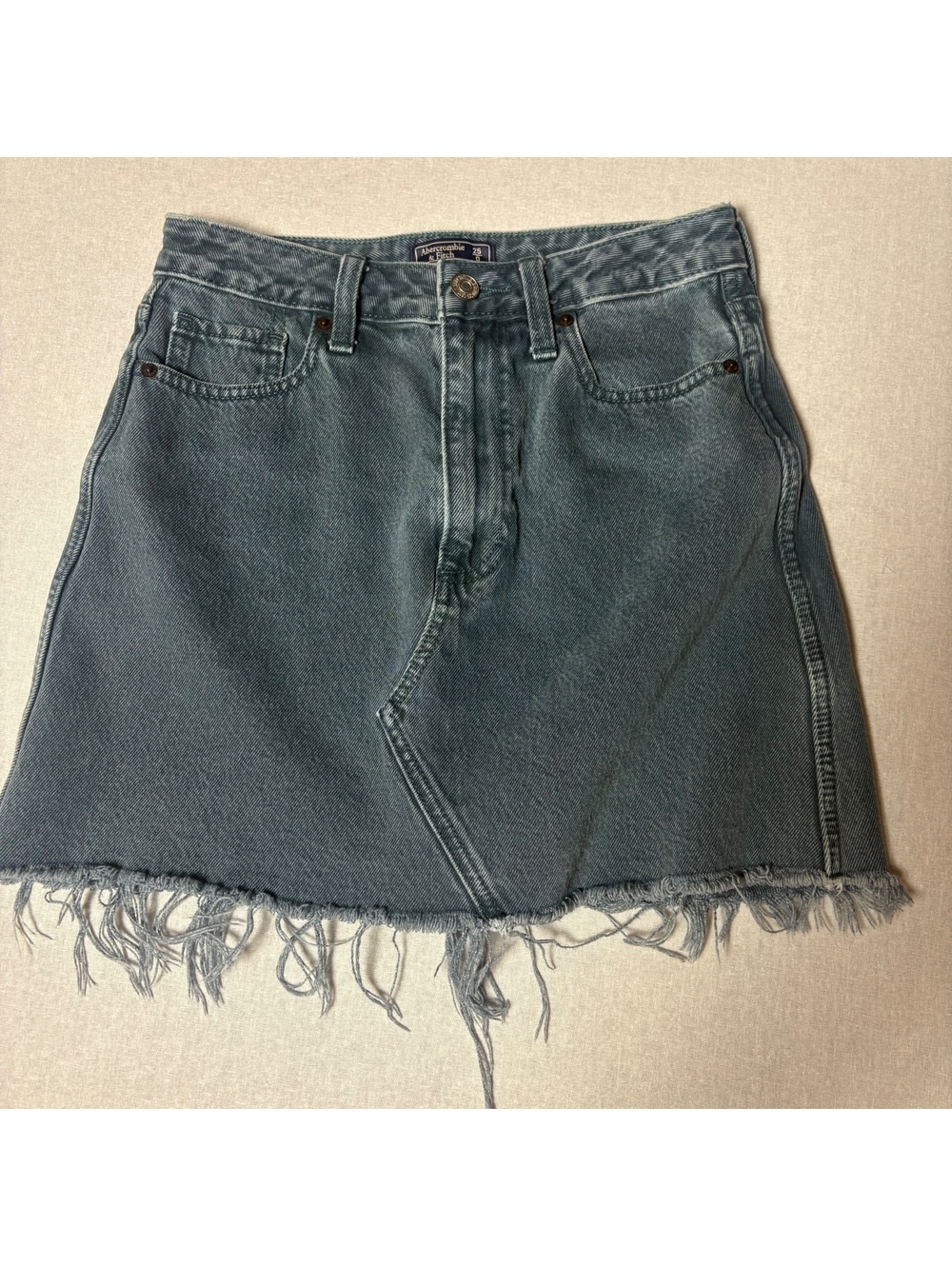 Abercrombie & Fitch Zoe Natural Rise Vintage A-Line Denim Skirt Size 25